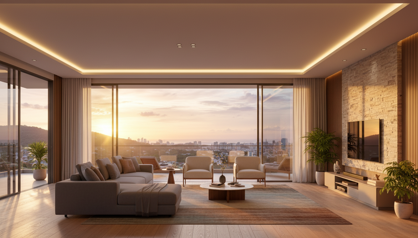 Sala de estar contemporânea