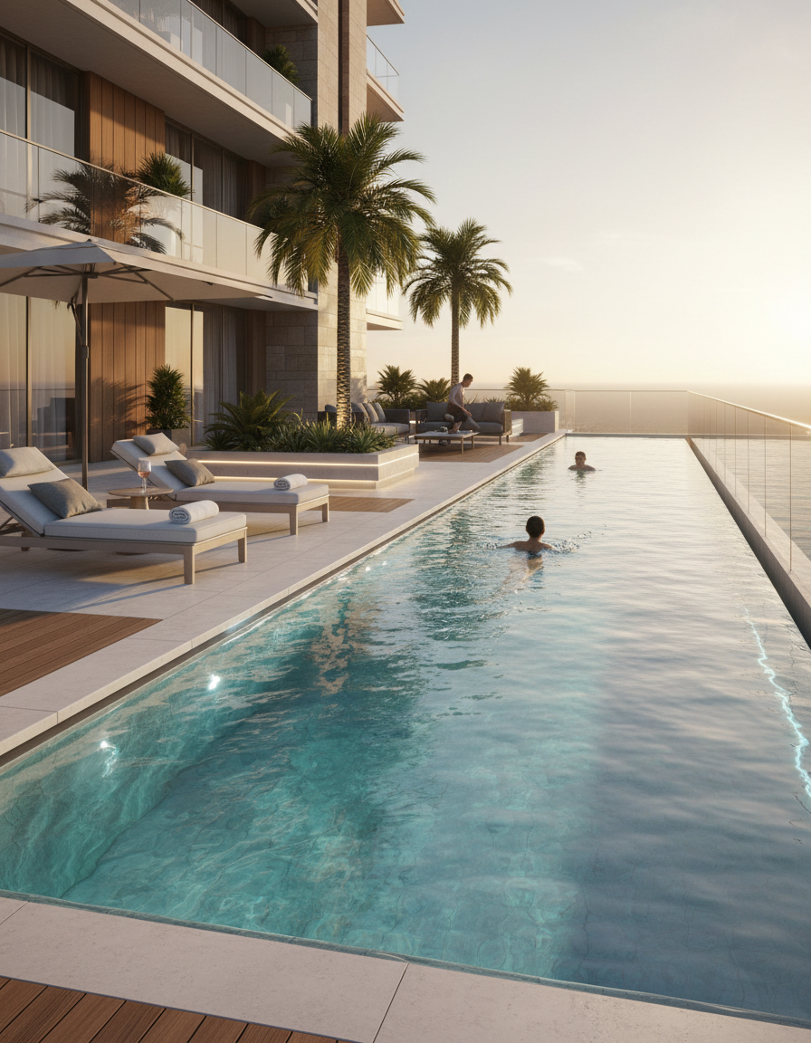 Área de piscina e lazer